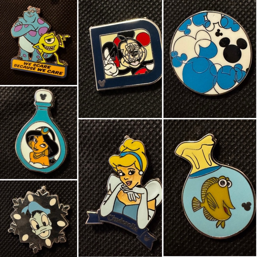 Disney Colorful Character Pin Collection